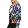 Women's Horizontal Stripes Jacket (Model H21) with geometric pattern