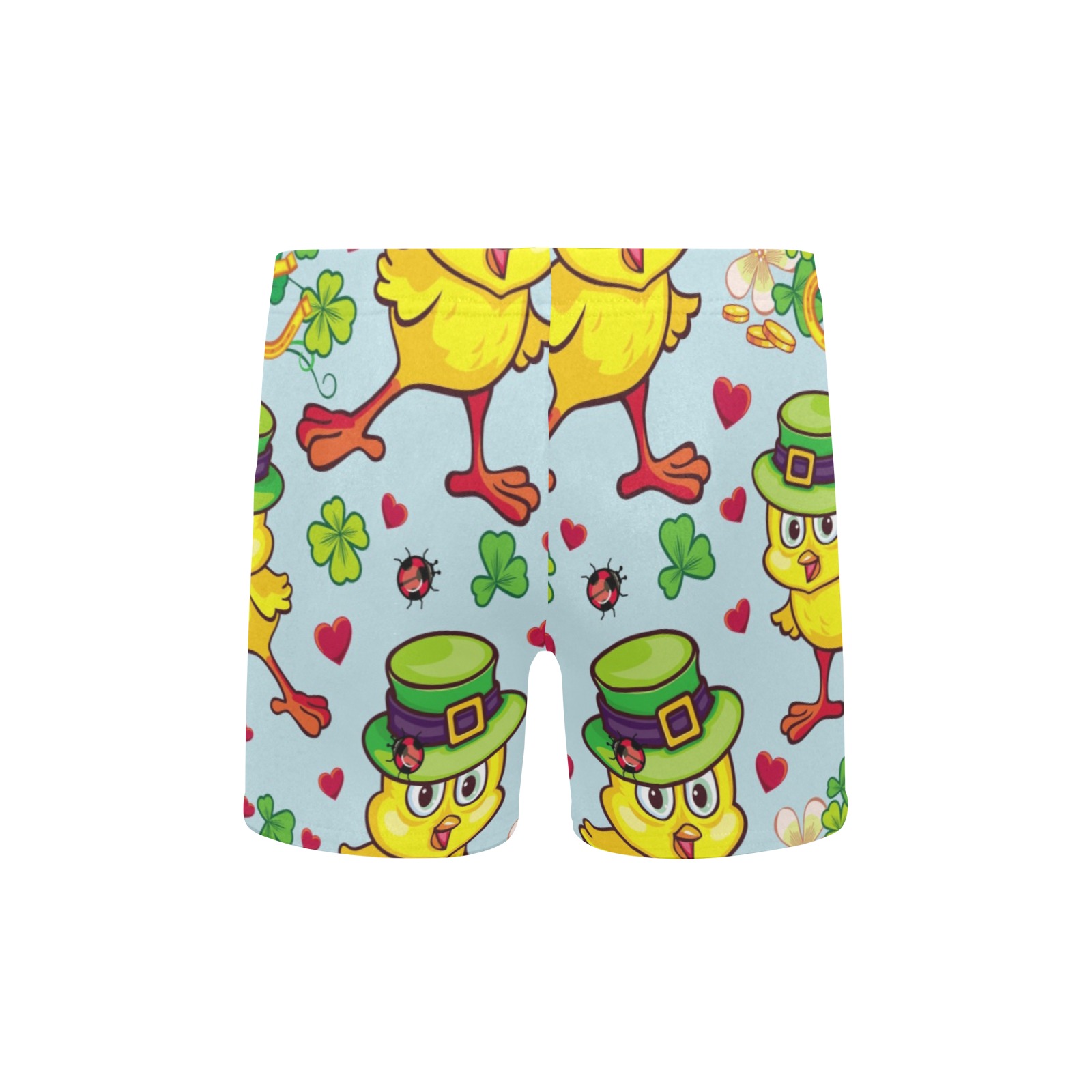 Big Boys' Swimming Trunks (L57) with cartoon chick pattern for swimming fun