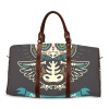 Brown travel bag (Model 1639) with owl design, waterproof fabric, perfect for travel and sports.