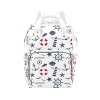 Multi-Function Backpack(Model1688) with Nautical Print - Waterproof Nylon