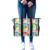 Nurse Tote Bag 1725, colorful design, polyester tote bag