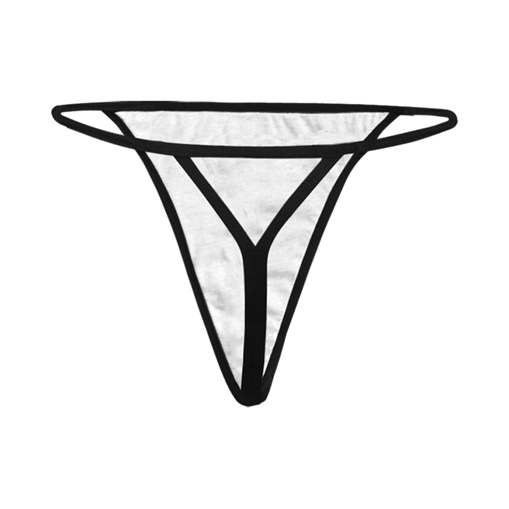 Women's G-String Panties (Model L35) - Sexy low-rise thong underwear in white, 100% polyester, for women.