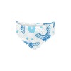 Men's swimming briefs (L59) with a blue and white floral pattern, ideal for swimming and water activities.
