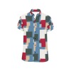 Men's All Over Print Shirt (Model T53) featuring geometric pattern, short sleeves