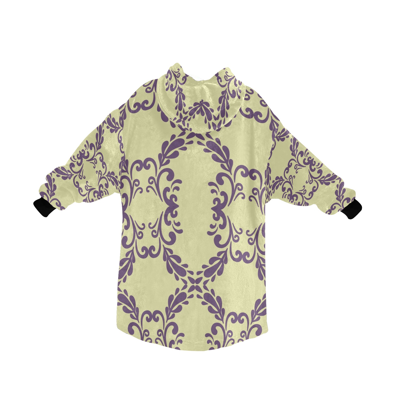 Men's Blanket Hoodie with Floral Pattern in Soft Fleece | Inkedjoy