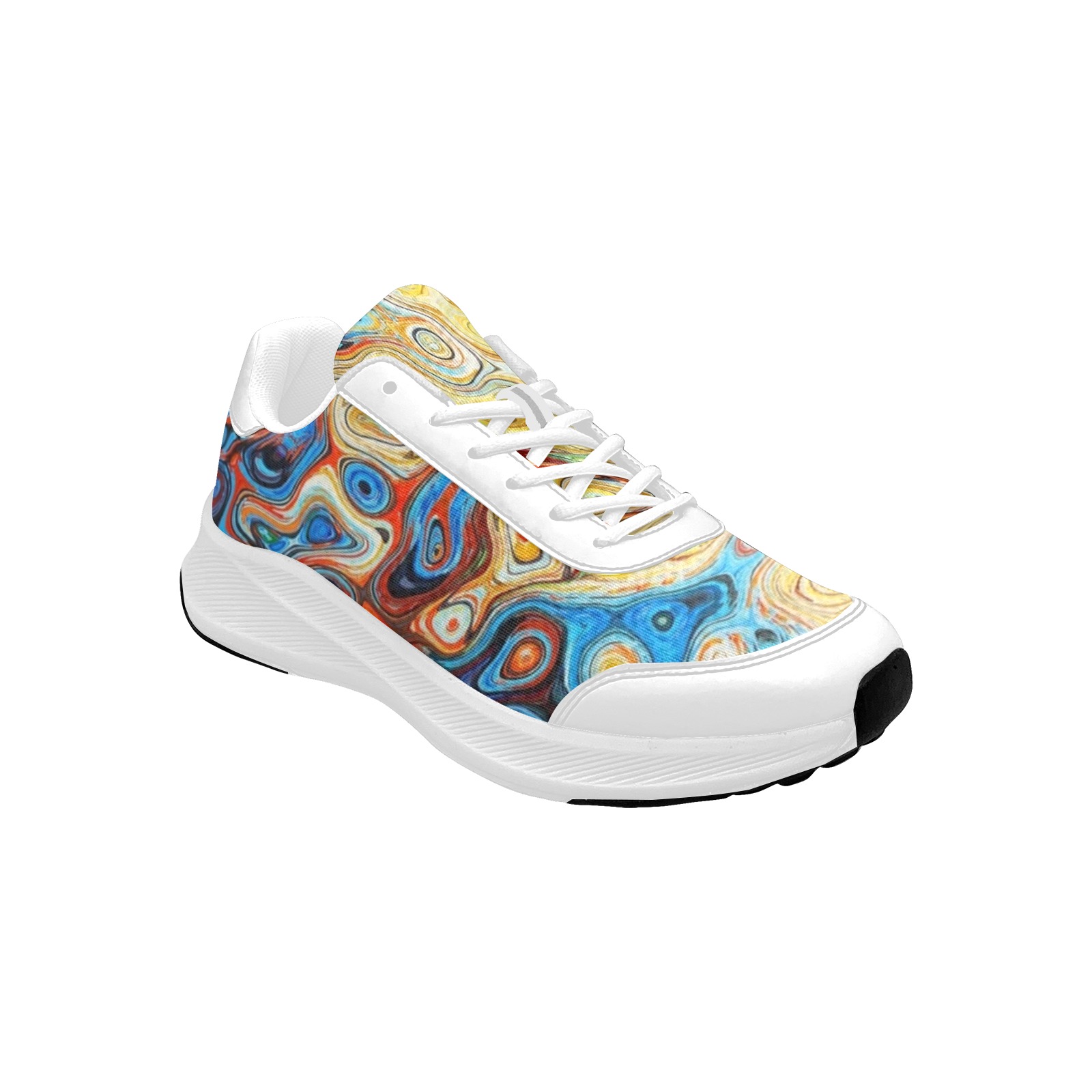 Men's Mudguard Running Shoes with All-over Print Design