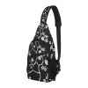 Floral print chest bag (Model 1719) made of polyester, ideal for various activities.