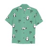 Green Panda Print Hawaiian Shirt (T58) for Men - Summer Fashion