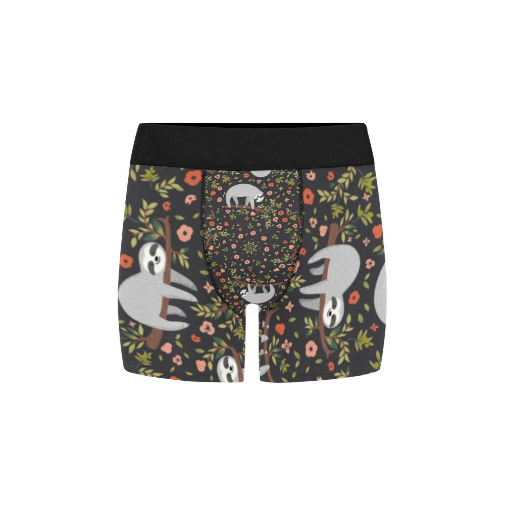 Men's ghost and floral print boxer briefs made of polyester for everyday wear.