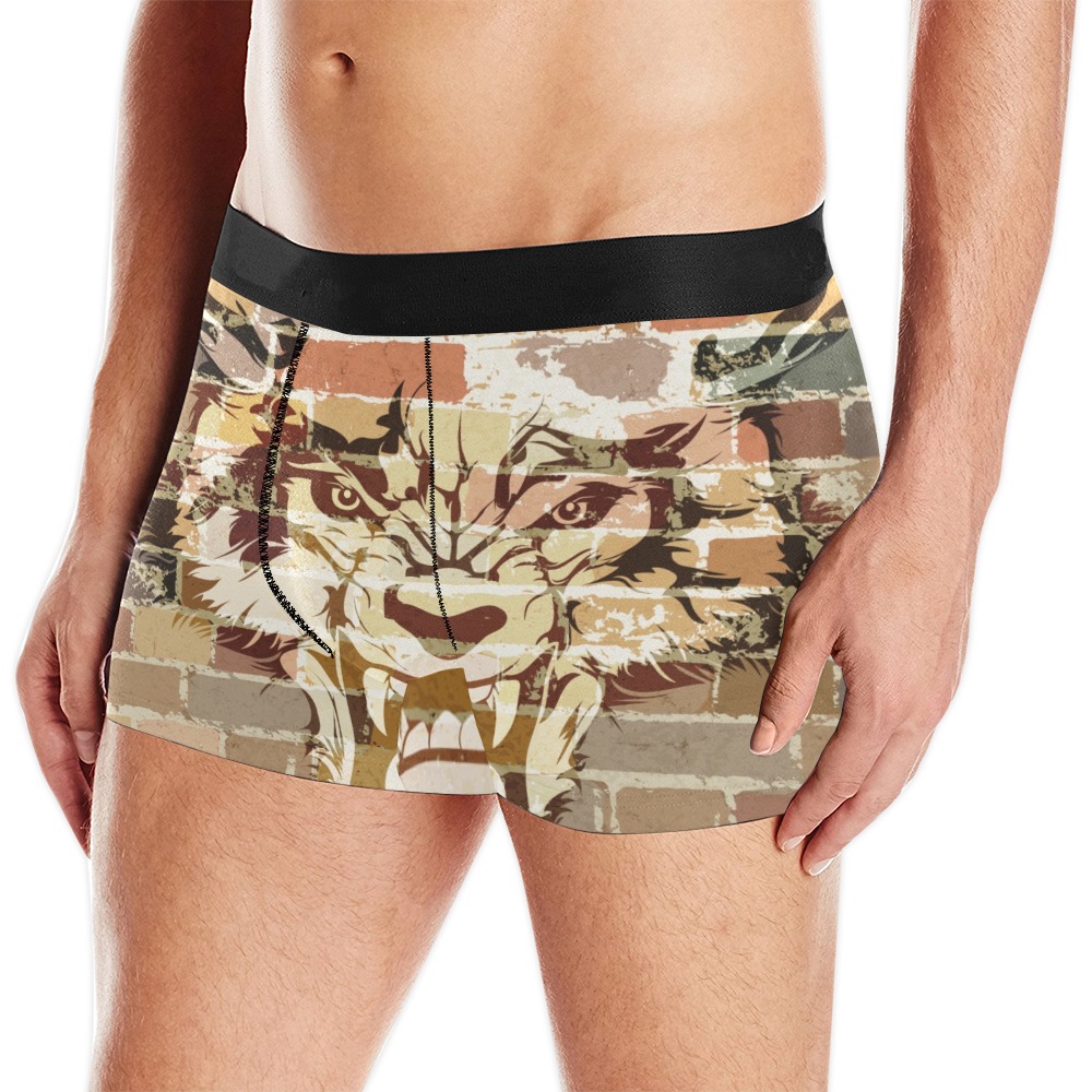 Men's All Over Print Boxer Briefs (Model L10) with Wolf Print