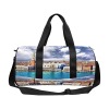 Model 1679 Travel Duffel Bag with scenic print, adjustable strap, and water-resistant fabric.