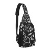 Model 1719 All Over Print Chest Bag with floral pattern, polyester, ideal for various activities.