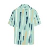 Men's Hawaiian Shirt (Model T58) in light blue with abstract brushstroke print, perfect for summer