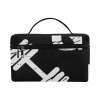 Black Cosmetic Bag (Model 1658) featuring 'LIFT' design with a handle, made of polyester, perfect for makeup storage.