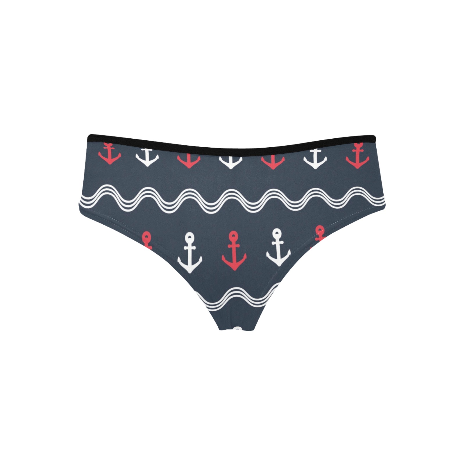 Women's Hipster Panties with Anchor Print. Made of soft polyester, perfect for everyday wear and comfort.