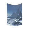 Polyester wall tapestry 60x90 inches, featuring a snowy mountain landscape, perfect for dorm or home decor