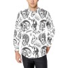 Men's All Over Print Long Sleeve Shirt with Skull Pattern