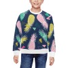 Kid's Crewneck Sweatshirt with Pineapple Pattern - Model H29