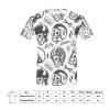 Men's skull and helmet print T-shirt. USA Size. Model T40.