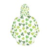 Women's Clover Print Hoodie (Model H13) with clover pattern, drawstring hood and kangaroo pocket.