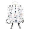 Nautical Print Multi-Function Backpack (Model 1688) Back View