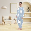 Big Boys' Polar Bear Pajama Set - Blue Polyester Sleepwear