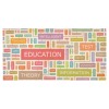 Thickiy Ronior Tablecloth with education themed print, 100% polyester, 120x60 inches for dining.