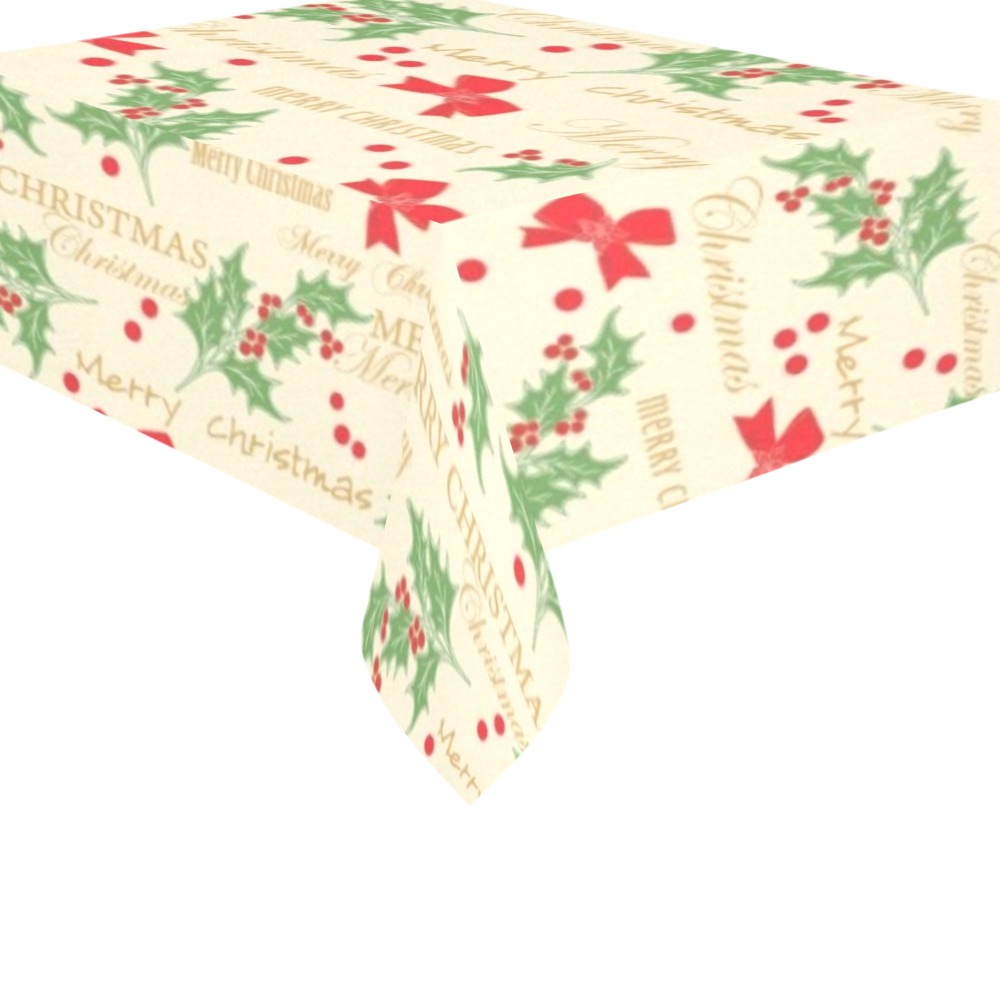Thickiy Ronior Tablecloth 84"x 60" with festive print, perfect for dining and parties.