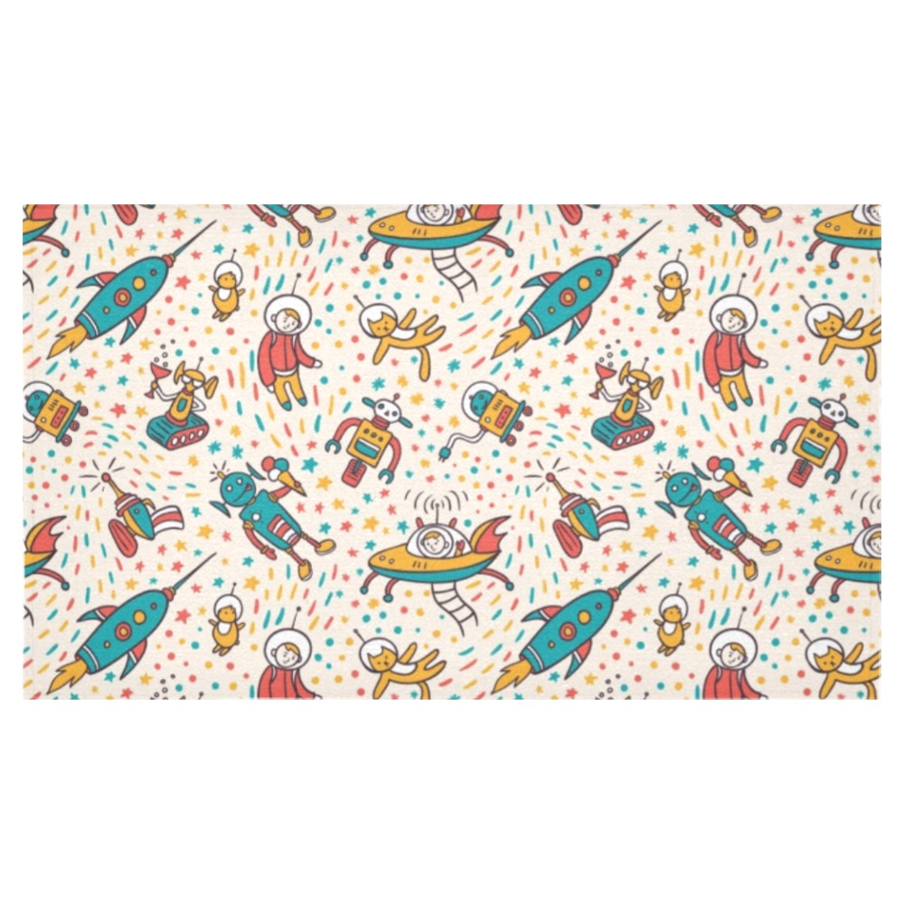Thickiy Ronior Tablecloth 104" x 60" with Colorful Cartoon Figures