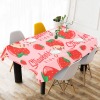 Strawberry print tablecloth 104"x60" for dining table, made of polyester
