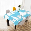 Thickiy Ronior Tablecloth with polar bear pattern on a dining table