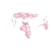 90x60 inch pink floral polyester tablecloth for dining and parties
