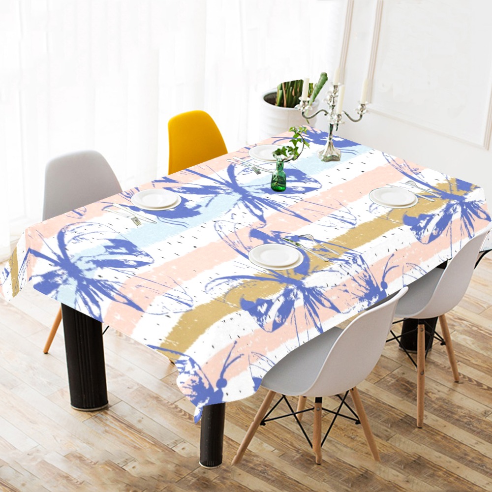 120" x 60" Tablecloth with Dragonfly Pattern