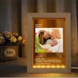 Custom Instagram LED Night Lamp Picture Frame with Photo and Text