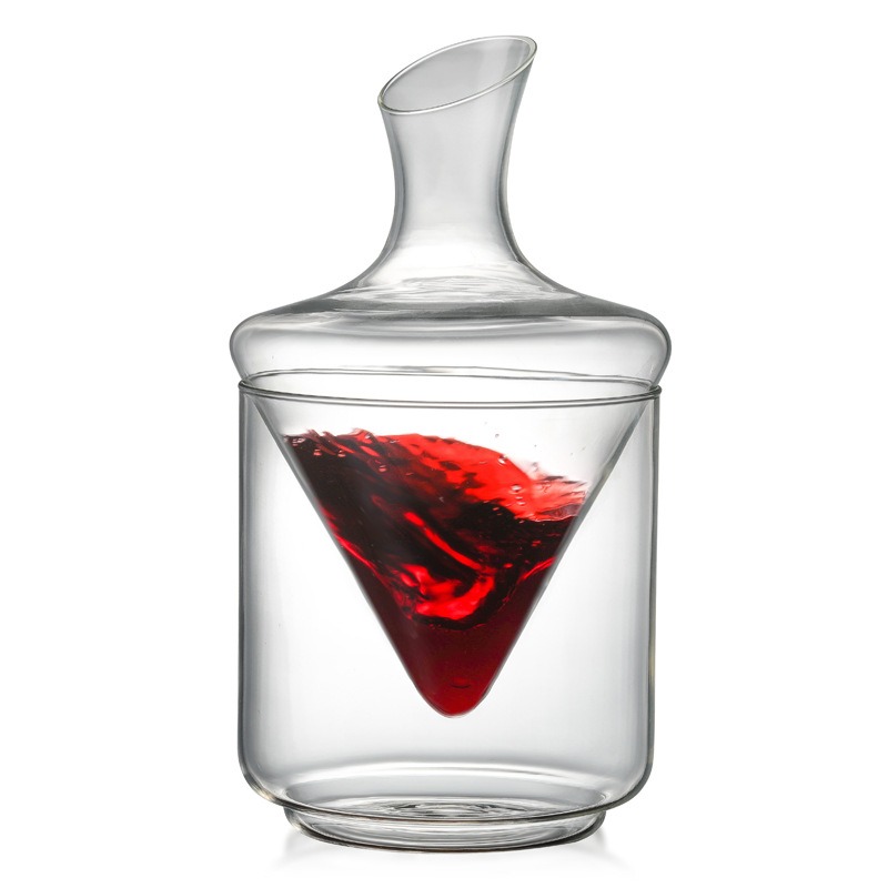 Glass Decanter with Ice Bucket