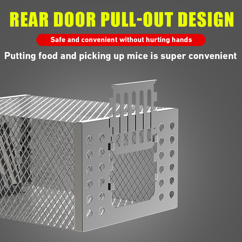 Rear pull-out door with mesh panel and bait hook slot