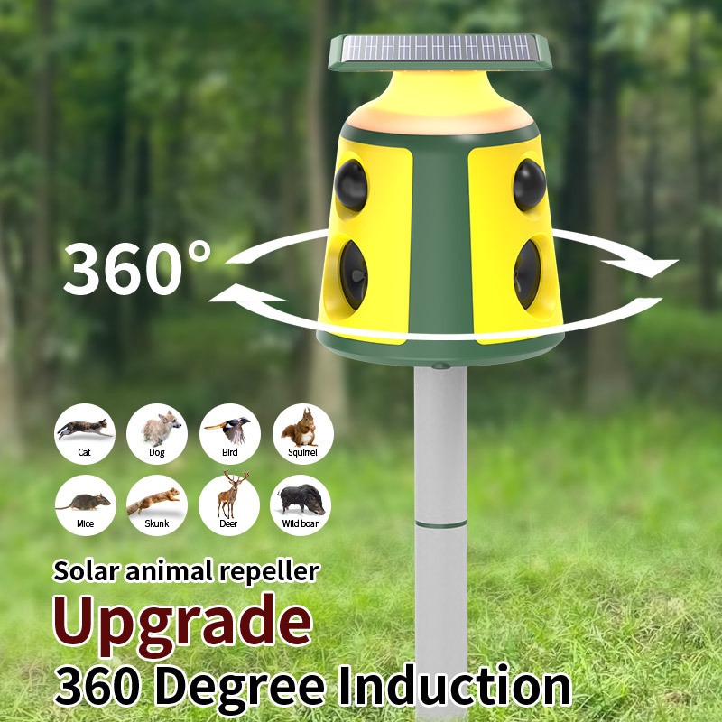 arrival solar powered ultrasonic dog cat monkey rodent insects snake mouse rats mole bird repeller