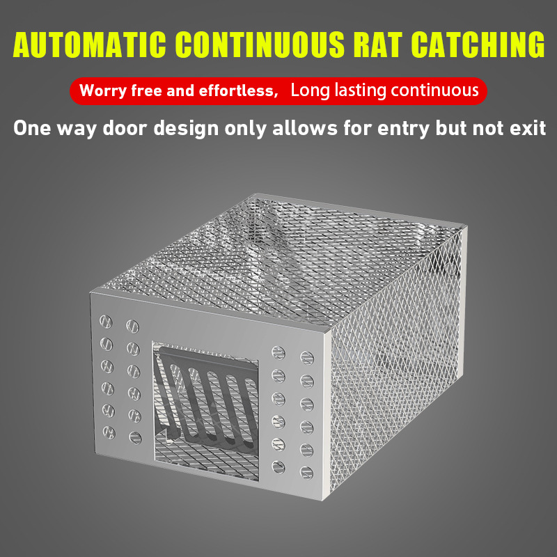 Angled view of mesh cage walls and perforated end panel
