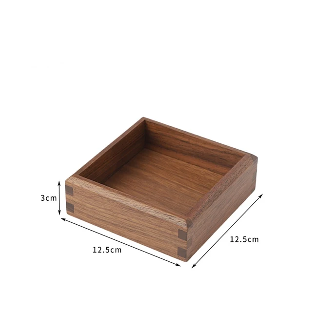 Walnut tray set in a lived-in home setting with everyday items
