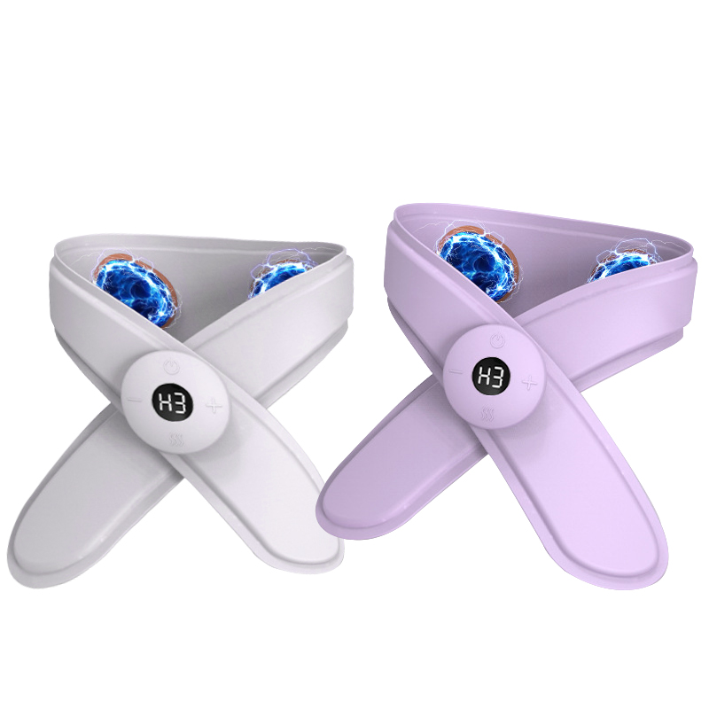 Neck Massager with Heat, Portable Neck Lymphatic Massager for Pain & Fatigue Relief