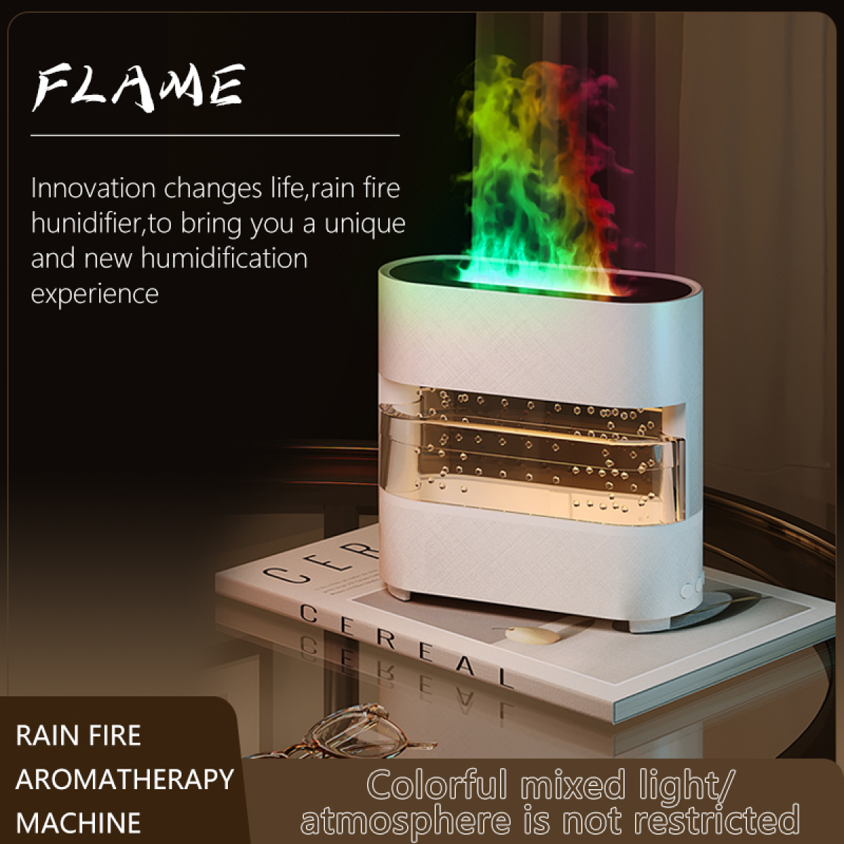 Products Rain Cloud Fire Humidifier Water Drip Novedades Rain Water Diffuser Fire Flame Humidifier