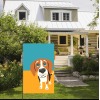 Beagle garden flag, 36x60 inch, twin-sided design, yard decor.