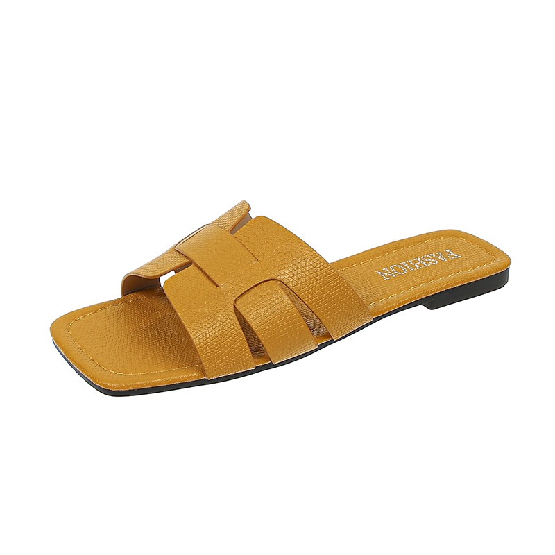 Square head H-shaped sandals for women's outerwear, summer soft sole, casual and versatile image 4