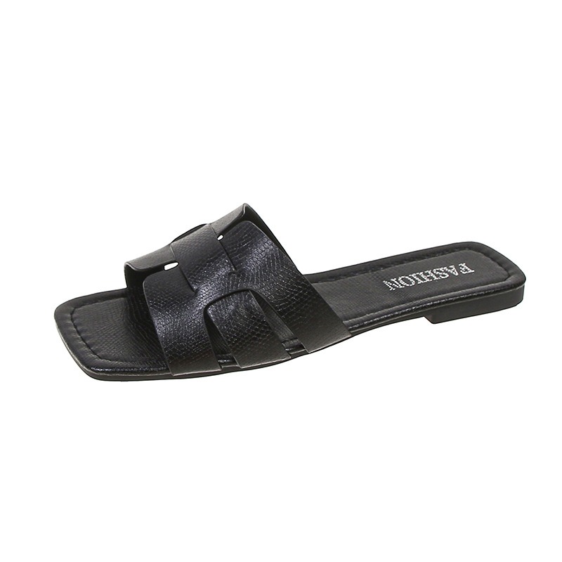 Square head H-shaped sandals for women's outerwear, summer soft sole, casual and versatile image 5