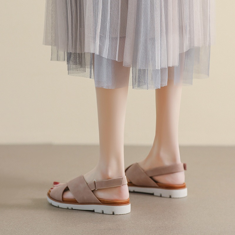 Flat sandals for women's summer leisure beach soft soled vacation Roman shoes image 6
