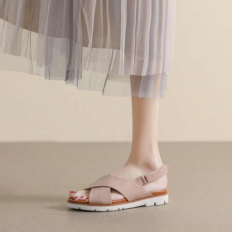 Flat sandals for women's summer leisure beach soft soled vacation Roman shoes image 7