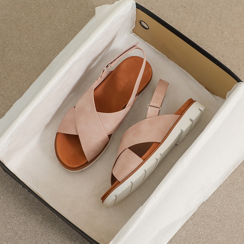 Flat sandals for women's summer leisure beach soft soled vacation Roman shoes image 8