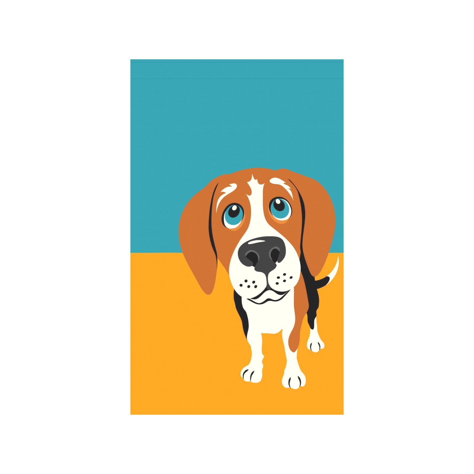 Beagle garden flag 36x60 inches, twin-sided design, for yard decor