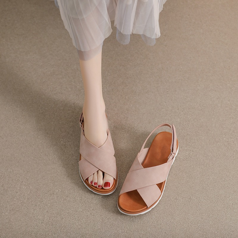 Flat sandals for women's summer leisure beach soft soled vacation Roman shoes image 5