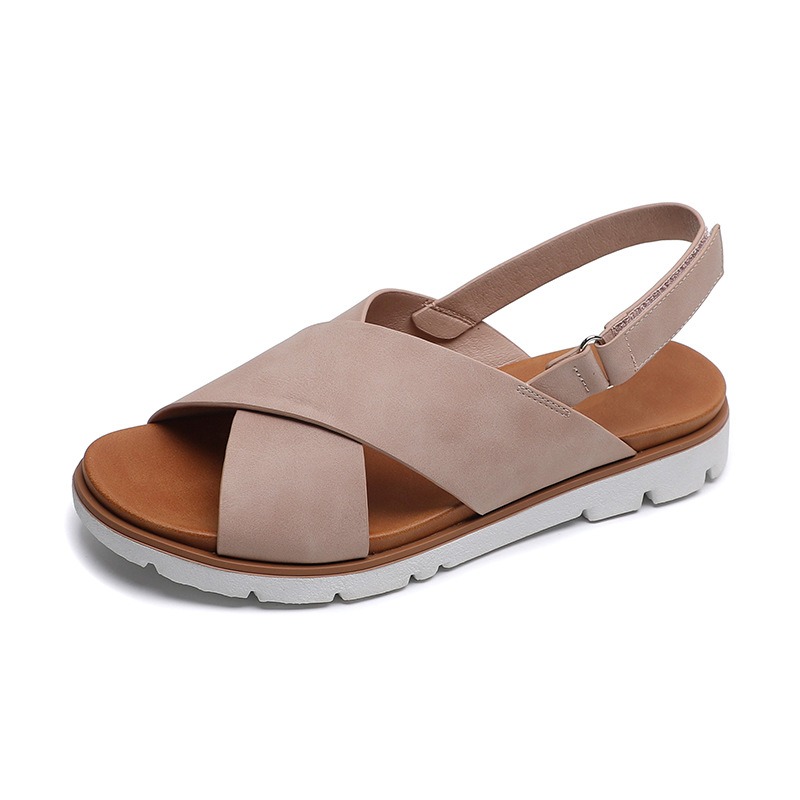 Flat sandals for women's summer leisure beach soft soled vacation Roman shoes image 4